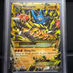 Pokemon Mega Lucario EX Secret Rare Holo 220 HP XY Furious Fists 113/111 PSA 6 - Image 4