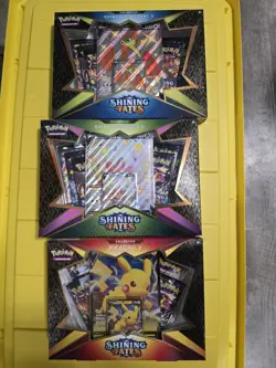 Pokemon TCG Sword & Shield Shining Fates Lot Of 3 Boxes 820650809828 - Image 1