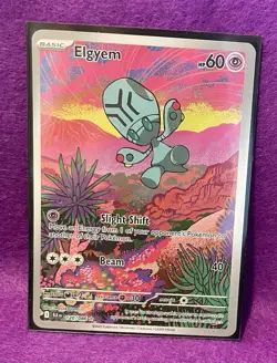 ✨Elgyem 120/086 Black Bolt Holo Full Art Pokemon TCG✨ - Image 3