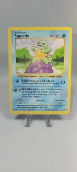 Pokemon Base Set Shadowless Squirtle 63/102 - Image 1