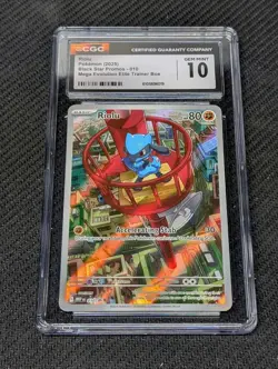 Pokemon Riolu Mega Evolution ETB Promo SVP EN 010 CGC 10 Gem Mint - Image 1