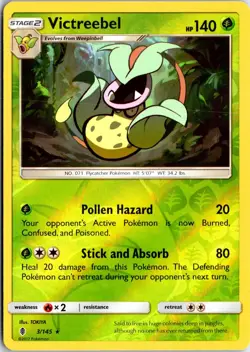 Victreebel 3 Reverse Holo R Guardians Rising Pokemon NM/M - Image 1