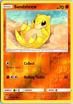 Sandshrew 83 Reverse Holo C Unbroken Bonds Pokemon NM/M - Image 1