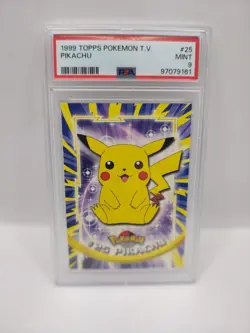 1999 Topps Pokemon TV #25 PIKACHU PSA 9 Mint - Image 1