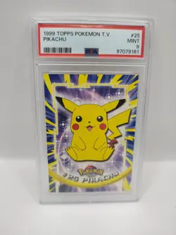 1999 Topps Pokemon TV #25 PIKACHU PSA 9 Mint - Image 2