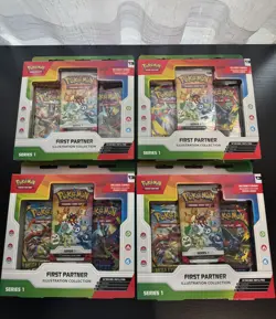 LOT OF 4 Pokemon TCG First Partner Illustration Collection Series 1 Sealed 🔥 🔥 - Image 1
