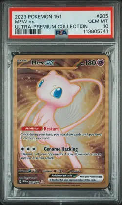 Mew EX PSA 10 - 205/165 - Gold Metal Full Art - 151 UPC Promo - Pokemon - Image 1