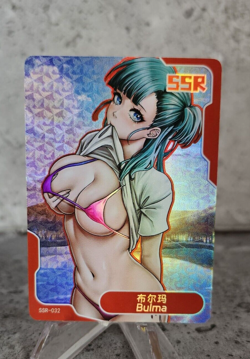 Bulma Goddess Story Trading Card Waifu Field Center holographic Senpai SSR - Image 1