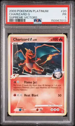2009 POKEMON PLATINUM SUPREME VICTORS #20 CHARIZARD G PSA 1 - Image 1