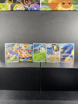Pokemon TCG Japanese 5-Card ART RARE/FULL ART Holo Pokemon Lot Hop’s Wooloo - Image 1