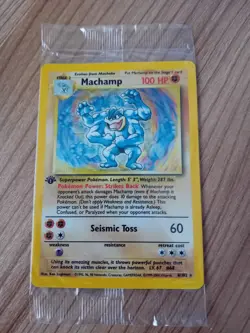 Machamp 1st Edition Holo Rare Pokemon Card. Factory Sealed! Mint Condition! RARE - Image 1