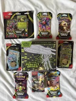 Pokemon Mega Evolution Perfect Order Bundle: ETB, Booster Bundle, ALL 9 Items - Image 1