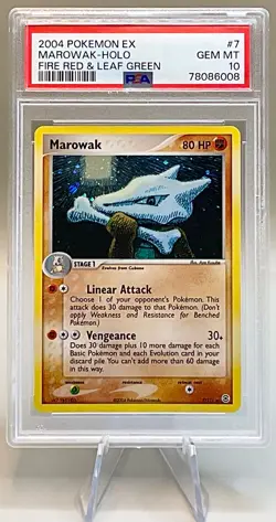 Pokemon Marowak #7/112 Holo Rare - 2004 EX Fire Red & Leaf Green - PSA 10 GEM MT - Image 1