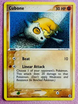 Cubone 60/112 Non Holo | EX FireRed & LeafGreen | 2004 Pokemon TCG Card | DMG - Image 1