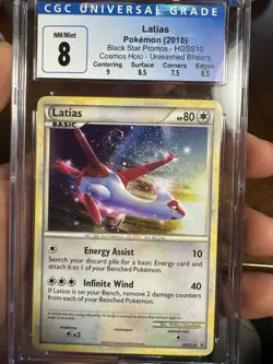 CGC 8 Latias 2010 Black Star Promos HGSS10 Holo Pokemon Card - Image 1