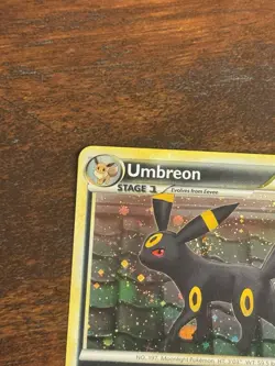 Umbreon 10/90 HP Undaunted Holo Rare Pokemon TCG Card 2010 - PERFECT SWIRL - Image 2