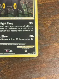 Umbreon 10/90 HP Undaunted Holo Rare Pokemon TCG Card 2010 - PERFECT SWIRL - Image 4