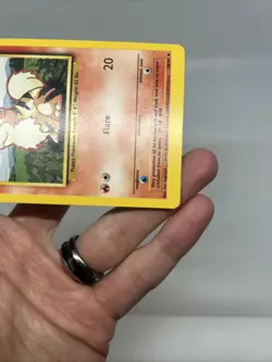 Miscut Alignment Dot 28/102 Growlithe Base Set Pokemon TCG Card Error OC MC - Image 4