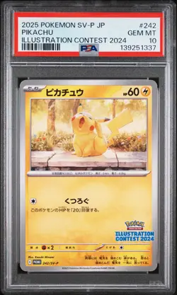 PSA 10 - Pikachu 242/SV-P Illustration Contest 2024 - Pokemon - Image 1