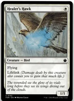 MTG Healer's Hawk C Foundations 142 LP - Image 1