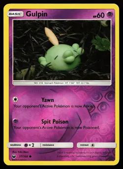 Gulpin 57/168 Reverse Holo Celestial Storm Yuka Morii Pokemon Card - Image 1