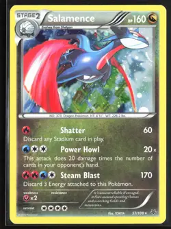 Pokemon TCG - Salamence Holo Holo Rare XY - Roaring Skies 57/108 LP - Image 1