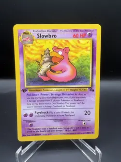 Pokemon Card Slowbro 1st Edition LP/NM Fossil 43/62 - Image 1