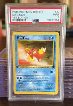 Pokemon 1st Edition Rocket # 47 Magikarp PSA 9 Card MINT Trusted Seller - Image 1