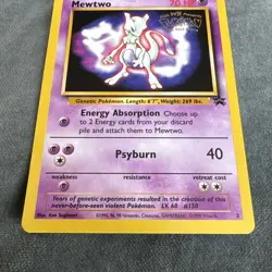 Pokemon TCG Mewtwo 3 Black Star Promo First Movie Promo Card - Vintage - NM - Image 2