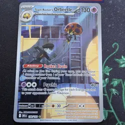 Team Rocket’s Orbeetle 198/182 Destined Rivals Illustration Rare NM Pokemon Card - Image 2