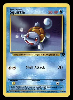 Squirtle 68/82 Common Starter Team Rocket Set Pokemon Card - 2 - Image 1
