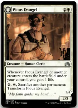 MTG Pious Evangel U Shadows over Innistrad 34 LP - Image 1