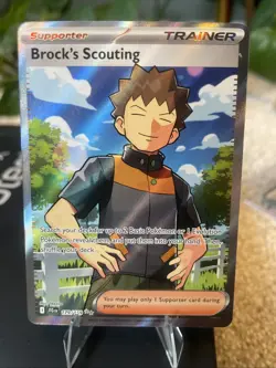 Pokemon TCG Brock's Scouting 179/159 Journey Together Ultra Rare Holo Card - Image 1