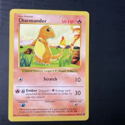 Pokemon TCG Charmander Card 46/102 Common Shadowless Base Set - Image 3