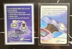 Pokemon GBA Nintendo Battle E Instruction Card *SLEEVED* - Image 1