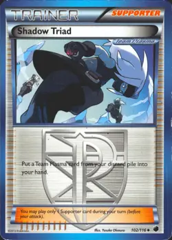 Shadow Triad (Team Plasma) 102/116 Uncommon Plasma Freeze Pokemon Card MP - Image 1