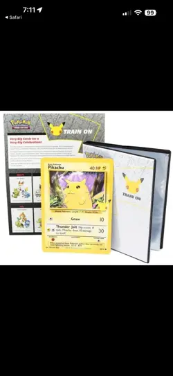 Celebrations 25th Anniversary JUMBO Card Binder + Pikachu Oversized Card NEW - Image 1