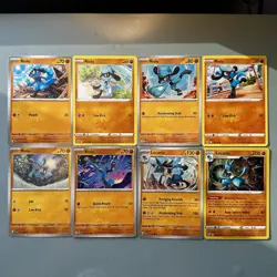 Riolu & Lucario Fighting Type Pokemon TCG Lot 8 Regular/Holo Cards Sword&Shield - Image 1