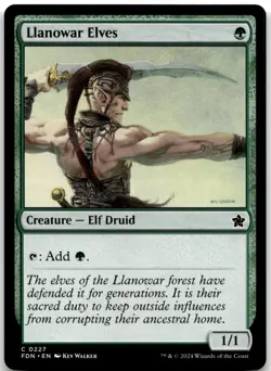 MTG Llanowar Elves C Foundations 227 LP - Image 1