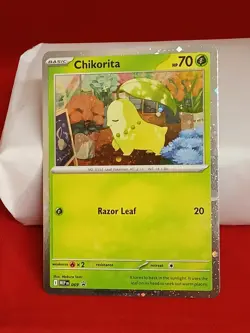 Chikorita 069 2026 Pokemon Perfect Order Cosmo Holo Mega Evolution - Image 1