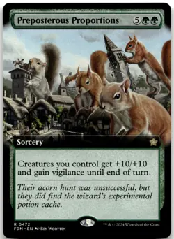 MTG Preposterous Proportions (Extended Art) R Foundations 472 LP - Image 1