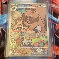 Pokemon TCG Arven's Greedent 205/182 Destined Rivals Illustration Rare - Image 1