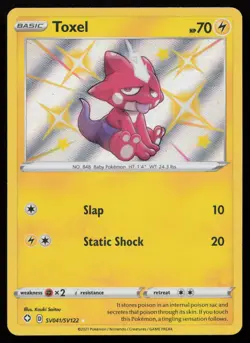Toxel SV041/SV122 Shiny Rare Shining Fates Shiny Vault Pokemon NM - Image 1