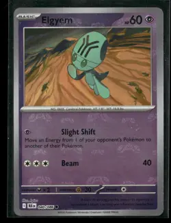 Elgyem (Master Ball Pattern) 040/086 Holo Common Black Bolt Pokemon NM/M - Image 1