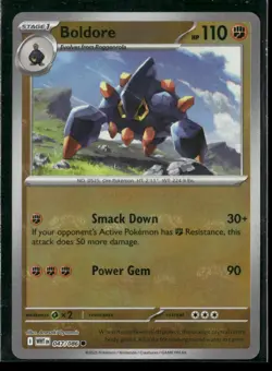 Boldore (Master Ball Pattern) 047/086 Common White Flare Pokemon NM/M - Image 1