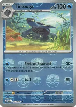 Tirtouga (Master Ball Pattern) 022/086 Holo Uncommon Black Bolt Pokemon NM/M - Image 4