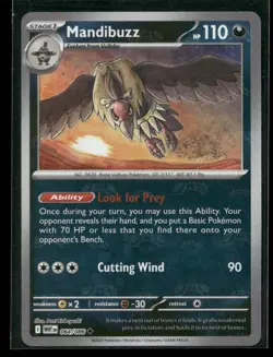 Mandibuzz (Master Ball Pattern) 064/086 Holo Uncommon White Flare Pokemon NM/M - Image 1