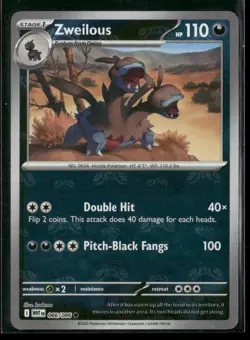 Zweilous (Master Ball Pattern) 066/086 Holo Common White Flare Pokemon NM/M - Image 1