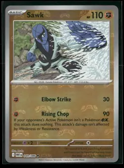 Sawk (Master Ball Pattern) 049/086 Holo Uncommon White Flare Pokemon NM/M - Image 1