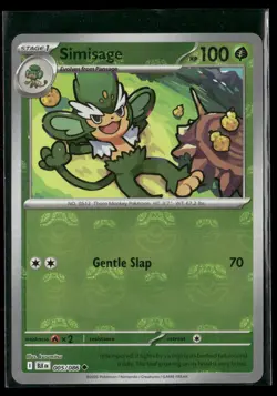 Simisage (Master Ball Pattern) 005/086 Uncommon Black Bolt Pokemon NM/M - Image 1